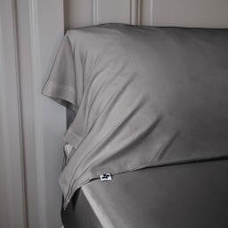 Taie de traversin 85 x 185 cm satin de bambou bambou Salomé Anthracite