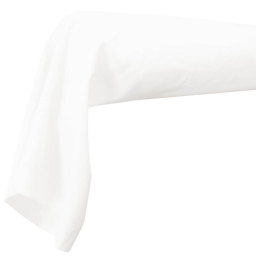 Taie de traversin 85 x 185 cm uni 57 fils lina  + point bourdon Blanche