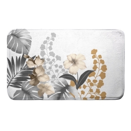 Tapis de bain 45 x 75 cm microfibre imprimee kelly  des. place Blanc