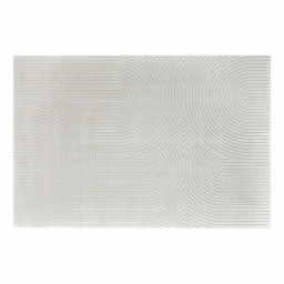 Tapis rectangle 140 x 200 cm viscose relief Géode - Naturel