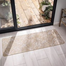 Tapis rectangle 45 x 120 cm tisse imprime stylis Blanc