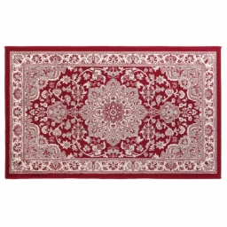 Tapis rectangle 68 x 110 cm viscose tissee cherine Rouge