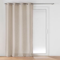 Voilage à Œillets Grande Hauteur - 140 x 280 cm - Effet Lin Tissé Cloris Taupe