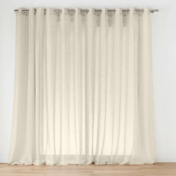 Voilage à œillets pour baie vitrée 400 x 240 cm voile tissé  Carlin