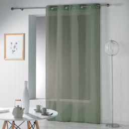 Voilage a oeillets 140 x 240 cm etamine crash telma Kaki