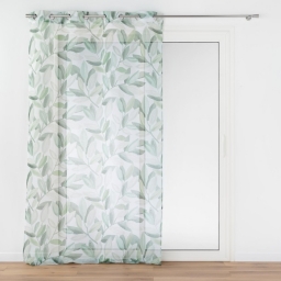 Voilage a oeillets 140 x 240 cm voile sablé imprimé Eleonore