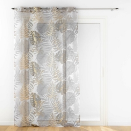 Voilage a oeillets 140 x 240 cm voile sable imprime metallise mogador Sans