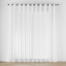 Voilage baie vitrée a oeillets 400 x 240 cm voile tissé Carlin Naturel