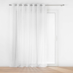 Voilage grande fenêtre 240 x 240 cm voile sable Lissea Blanc