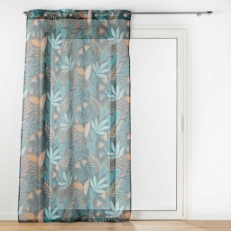 Voilage grande hauteur 140 x 280 cm voile sablé imprimé Tilda Vert