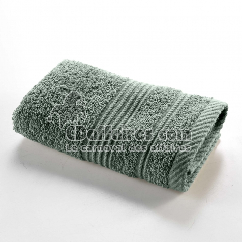 Serviette invit&eacute; &ndash; 30 x 50 cm &ndash; &eacute;ponge unie &ndash; 500 g/m&sup2; &ndash; TENDRESSE C&egrave;dre