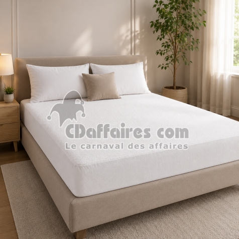 Prot&egrave;ge-Matelas Molleton 160 x 200 cm &ndash; Douceur & Protection au Quotidien