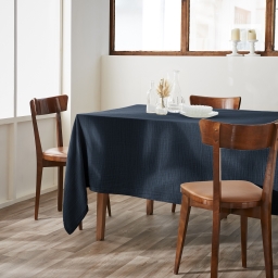 Nappe rectangulaire 150 x 250 cm – Double gaze de coton – Gaïa Minuit
