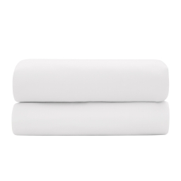 Drap-housse 160 x 200 cm &mdash; Satin de coton 120 fils/cm&sup2; &mdash; Blanc &mdash; Bonnet 30 cm