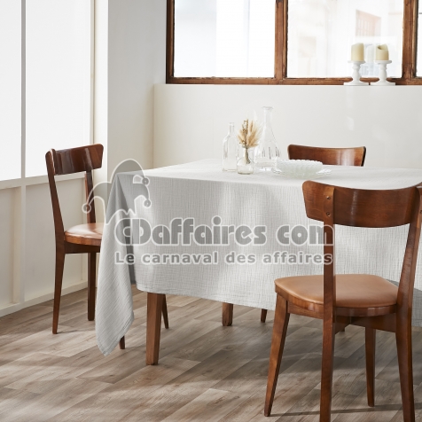 Nappe rectangulaire 150 x 350 cm &ndash; Double gaze de coton &ndash; Ga&iuml;a Nuage