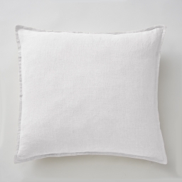 Taie d&rsquo;oreiller 80 x 80 cm &ndash; Lin Lav&eacute; Fran&ccedil;ais SOLINE - Blanc