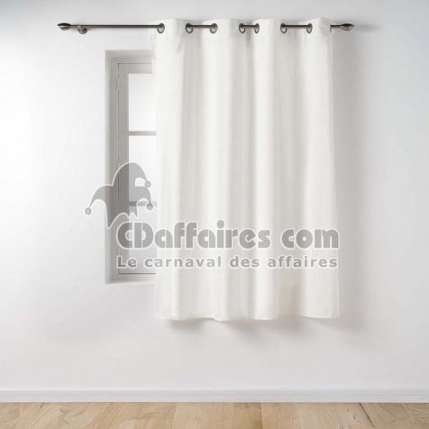 Rideau Petite Hauteur 135 x 180 cm &ndash; Coton/Polyester &ndash; Twily Blanc