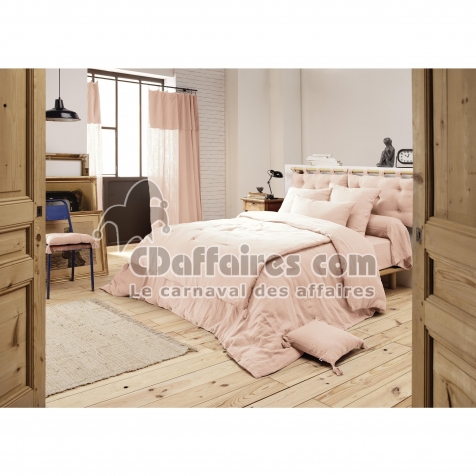Housse de couette 260 x 240 cm &ndash; Double gaze de coton - Ga&iuml;a  Guimauve