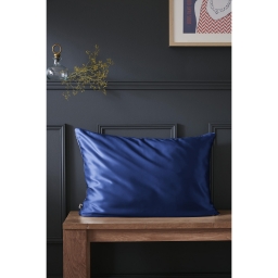 Taie d&rsquo;Oreiller 50 x 70 cm &ndash; 100 % Soie de M&ucirc;rier &ndash; Soanne Bleu Cr&eacute;puscule
