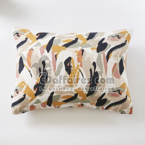 Taie d&rsquo;oreiller 50 x 70 cm &ndash; Gaze de coton imprim&eacute;e JULIA