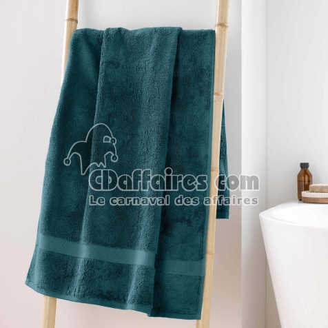 Drap de douche 70 x 130 cm &mdash; &eacute;ponge coton peign&eacute; &Eacute;l&eacute;gance 600 g/m&sup2; - Bleu