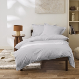 Housse de couette 140 x 200 cm Grand H&ocirc;tel Perle &mdash; Percale de coton peign&eacute; 80 fils/cm&sup2;