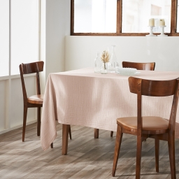 Nappe rectangulaire 150 x 250 cm – Double gaze de coton – Gaïa Guimauve