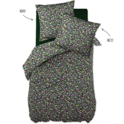 Housse de couette 140 x 200 cm + 1 taie d’oreiller 60 x 60 cm – Coton 57 fils – Myosotis