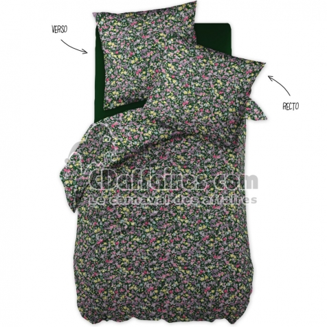 Housse de couette 140 x 200 cm + 1 taie d&rsquo;oreiller 60 x 60 cm &ndash; Coton 57 fils &ndash; Myosotis