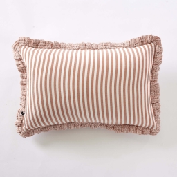 Coussin D&eacute;houssable Gaze de Coton 40 x 60 cm Abricot &ndash; LIVIA