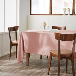 Nappe rectangulaire 150 x 250 cm &ndash; Double gaze de coton &ndash; Ga&iuml;a Rose P&ecirc;che