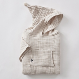 Poncho enfant mixte 2/5 ans en quadruple gaze de coton 220 g/m&sup2; &ndash; Ga&iuml;a Pampa