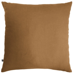 Taie d&rsquo;Oreiller 60 x 60 cm &ndash; Double Gaze de Coton &ndash; Ga&iuml;a Camel