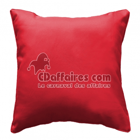 Coussin d&eacute;houssable 60 x 60 cm &ndash; Essentiel polyester uni Rouge