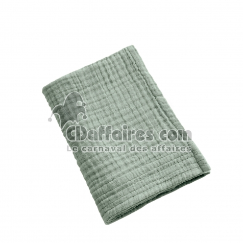 Serviette Invité Gaïa 30 x 50 cm – Gaze de Coton Unie Eucalyptus