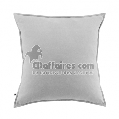 Taie d’oreiller 63 x 63 cm – Flanelle chaude – Collection Candice – Coloris Gris chiné