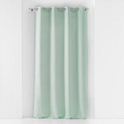 Voilage &agrave; &oelig;illets petite hauteur 140 x 180 cm &ndash; Voile tiss&eacute; Soane Menthe