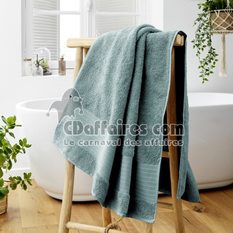 Drap de Bain 90 x 150 cm &ndash; Coton &Eacute;pais 600 g/m&sup2; &ndash; &Eacute;ponge Unie &ndash; Garance Bleu glacier