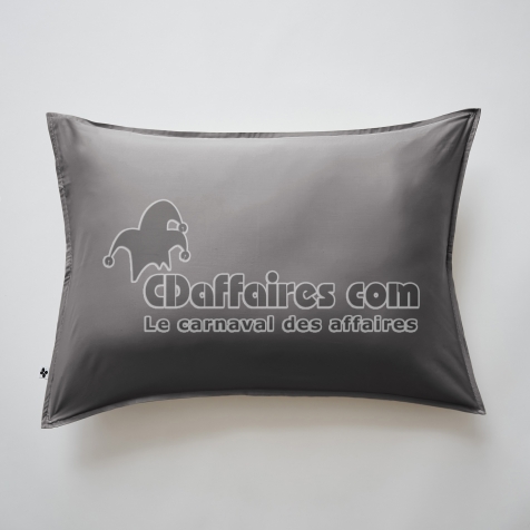 Taie d&rsquo;Oreiller 50 x 70 cm &ndash; Satin de Bambou &ndash; Salom&eacute; Granit