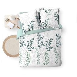 Housse de couette 240 x 220 cm + 2 taies – Percale de coton 78 fils – Imprimé WENDY