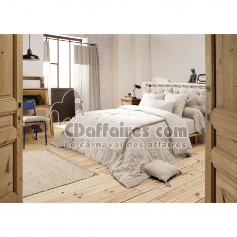 Housse de couette 2 personnes 240x220 cm – Double gaze de coton Luxe – Pampa – Gaïa