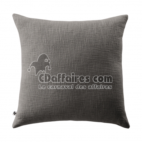 Coussin D&eacute;houssable 45 x 45 cm &ndash; 100 % Coton Textur&eacute; &ndash; Sixtine Ardoise