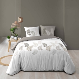 Housse de couette 240 x 220 cm + 2 taies – Coton 57 fils – Imprimé Goyave