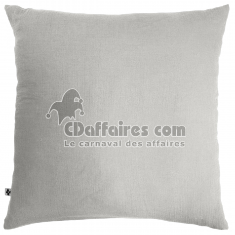 Taie d&rsquo;Oreiller 60 x 60 cm &ndash; Double Gaze de Coton &ndash; Ga&iuml;a Nuage