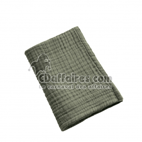 Serviette de Toilette Gaïa 50 x 90 cm – Gaze de Coton Unie Romarin