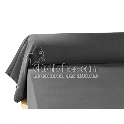 Taie de Traversin 85 x 185 cm – Flanelle Chaude – Candice Anthracite