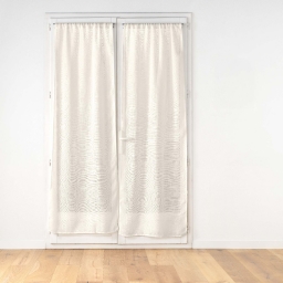 Paire de Panneaux Droits Passe-Tringle 2 x 70 x 200 cm &ndash; Effet Lin Haltona Noisette