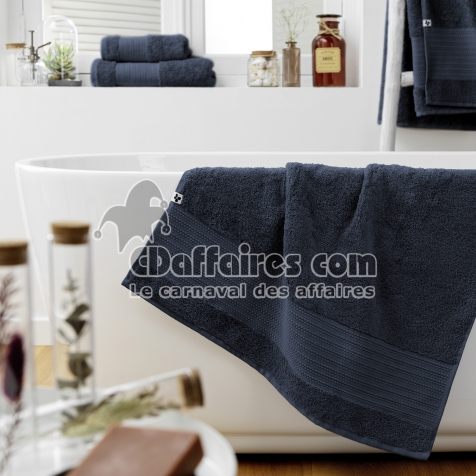 Drap de Douche 70 x 130 cm &ndash; Coton &Eacute;pais 600 g/m&sup2; &ndash; Garance Minuit