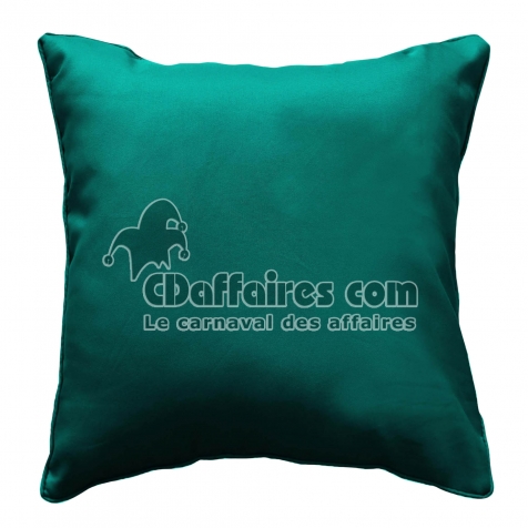 Coussin D&eacute;houssable Compress&eacute; 60 x 60 cm &ndash; Polyester Uni Essentiel Emeraude
