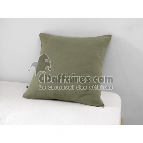 Taie d&rsquo;Oreiller 60 x 60 cm &ndash; Double Gaze de Coton &ndash; Ga&iuml;a Romarin